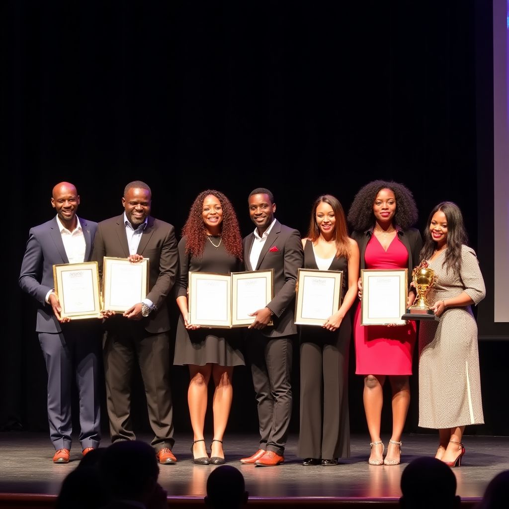 Posterities team receiving financial education award